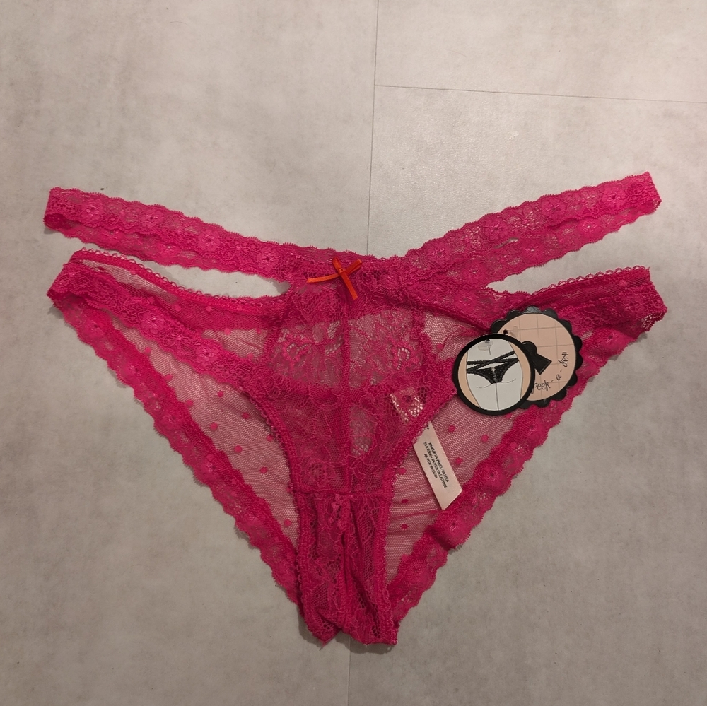 NWT Honeydew Intimates Peek-a-view Strappy Lace Keyhole Panty - Picture 3 of 6
